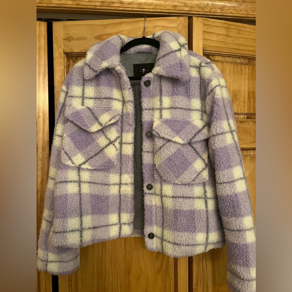 7 for all mankind shearling teddy jacket